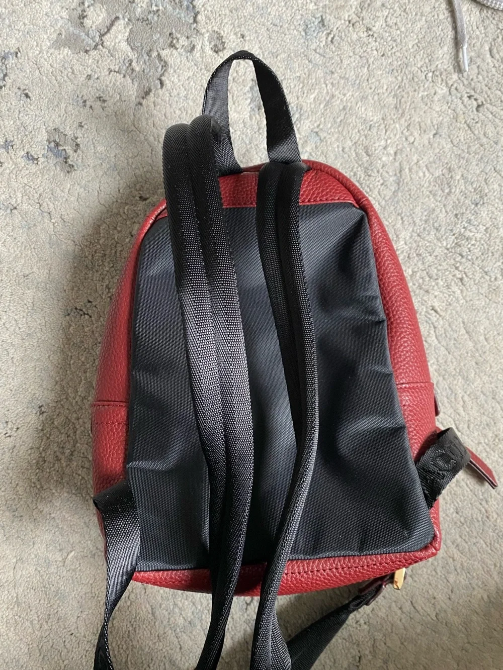 Marc Jacobs Pebbled Leather Mini Backpack Burgundy